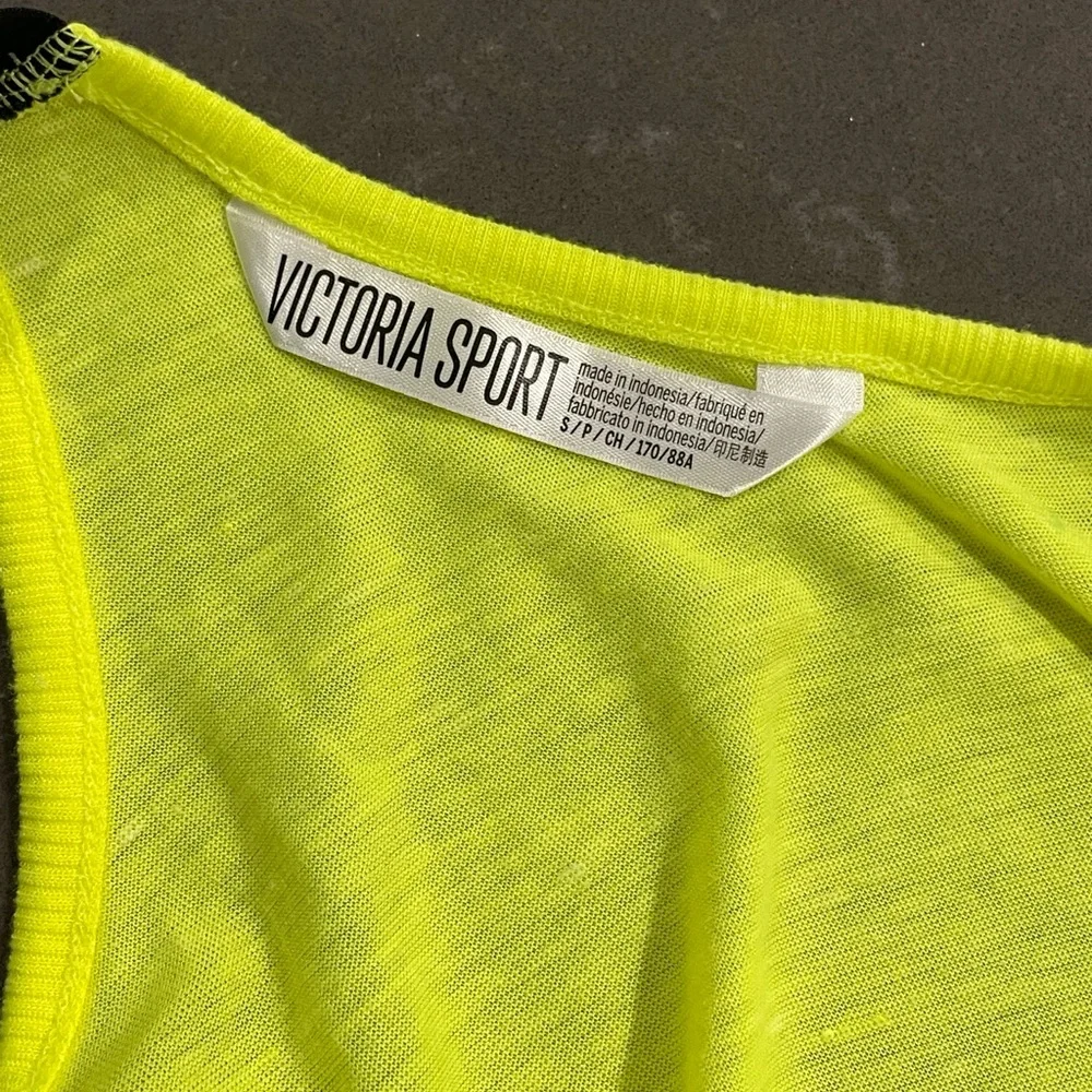 Victoria’s Secret Sport Neon Yellow Workout Shirt Top Small